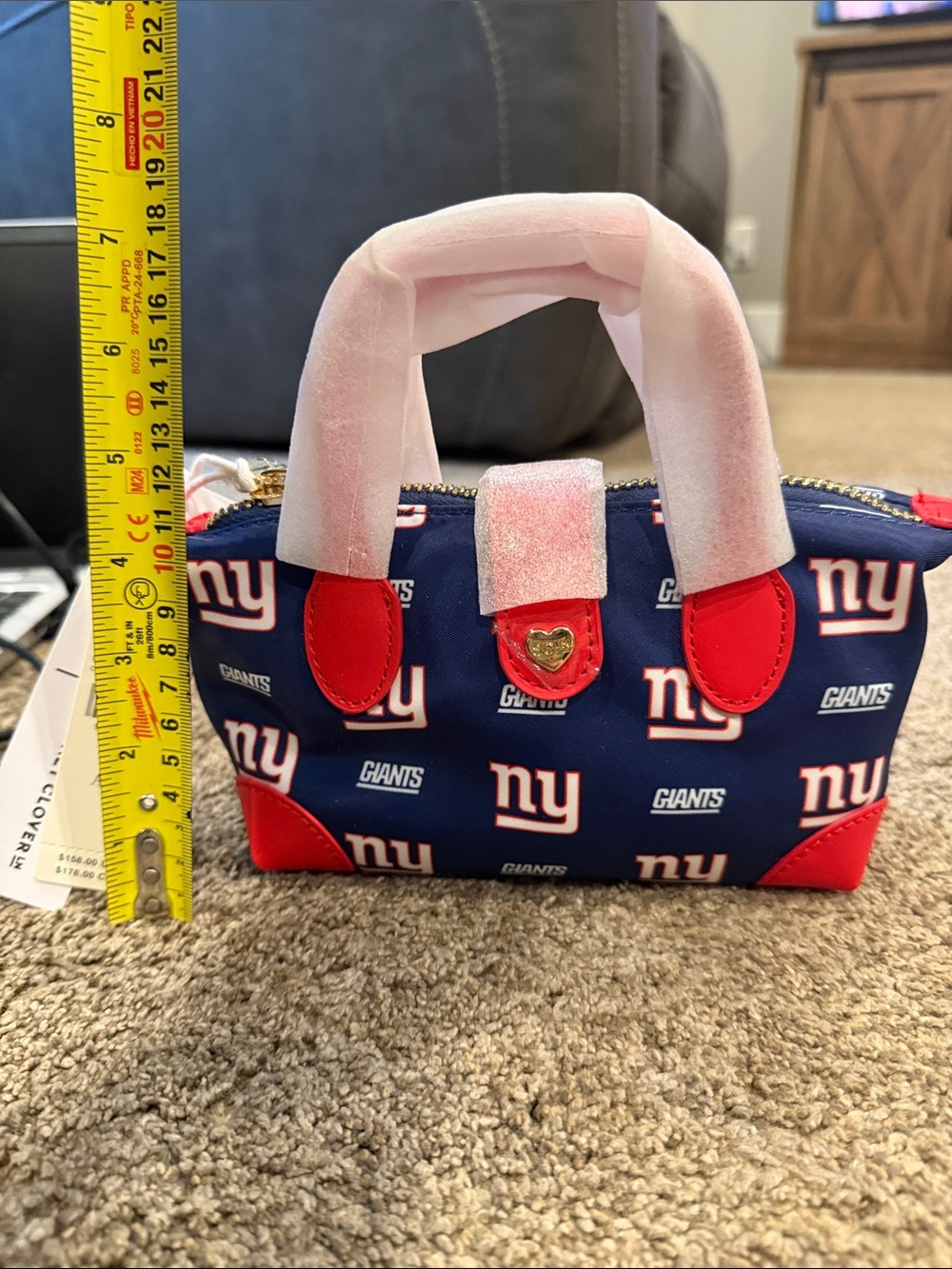 Stoney Clover NY Giants Navy and Red Small Tote Bag - Picture 3 of 6
